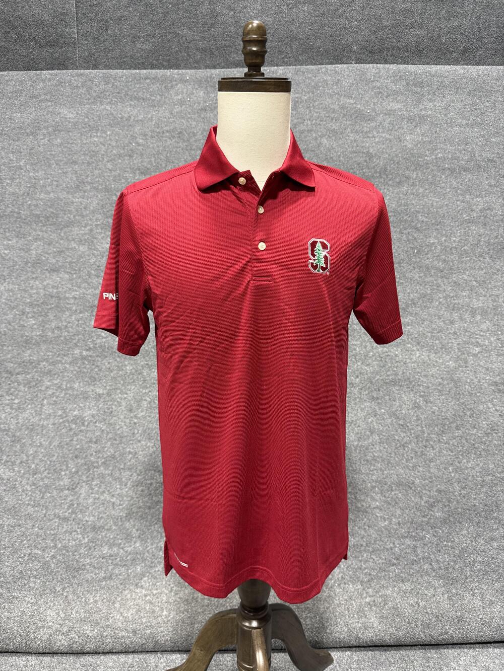 Stanford Cardinal Polo Shirt Mens Small Red NCAA Golf PING SensorCool